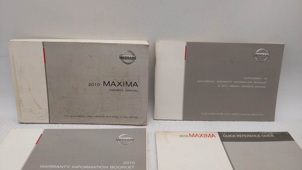 2010 Nissan Maxima Owners Manual Book Guide OEM Used Auto Parts - Oemusedautoparts1.com