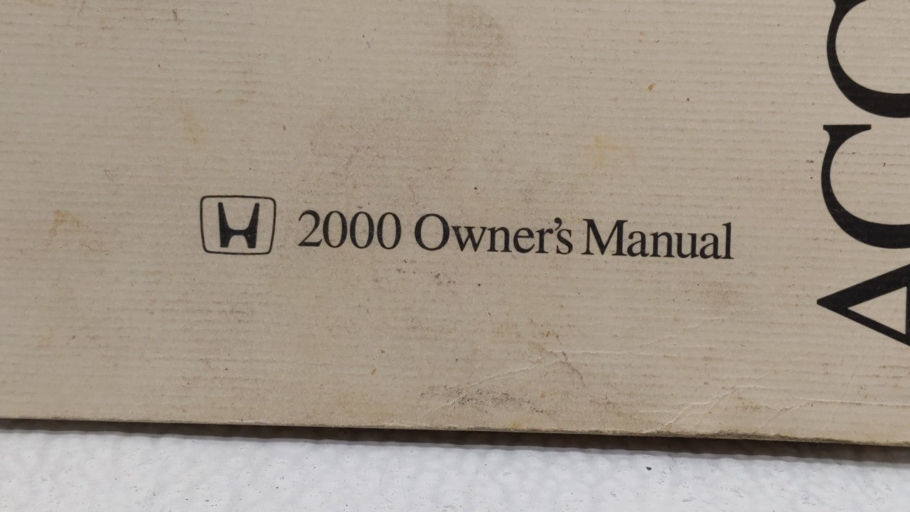 2000 Honda Accord Owners Manual Book Guide P/N:00X31-S84-6203 OEM Used Auto Parts - Oemusedautoparts1.com