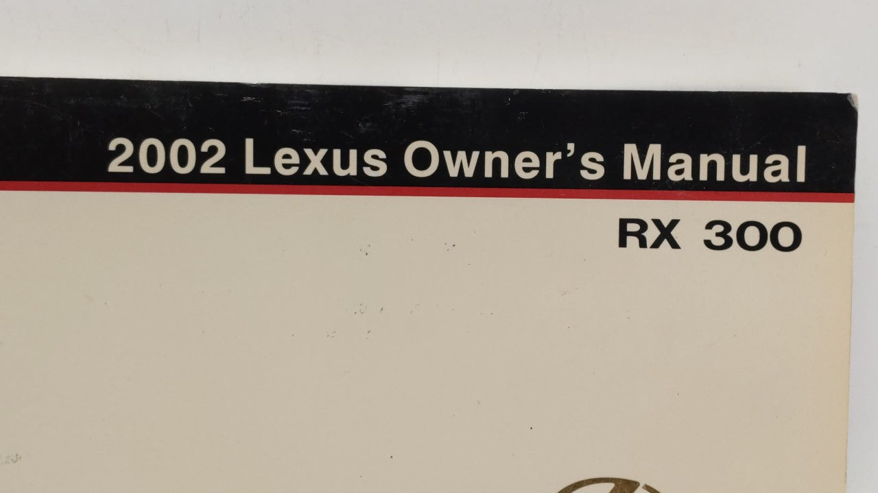 2002 Lexus Rx300 Owners Manual Book Guide P/N:01999-48416 OEM Used Auto Parts - Oemusedautoparts1.com