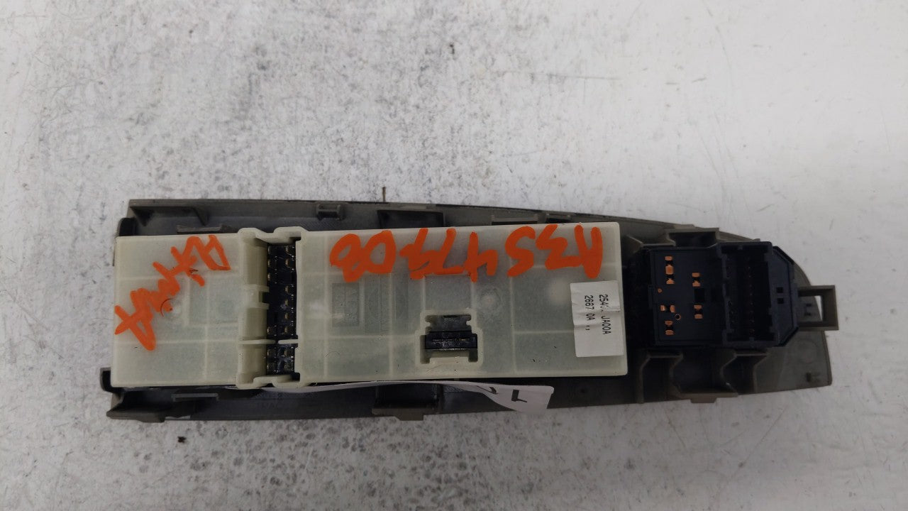 2007-2012 Nissan Altima Master Power Window Switch Replacement Driver Side Left P/N:25401 ZN40C 25401 JA00A Fits OEM Used Auto Parts - Oemusedautoparts1.com