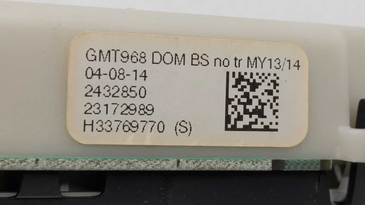 2014-2016 Gmc Acadia Instrument Cluster Speedometer Gauges P/N:23172989 1370166 Fits 2014 2015 2016 OEM Used Auto Parts - Oemusedautoparts1.com