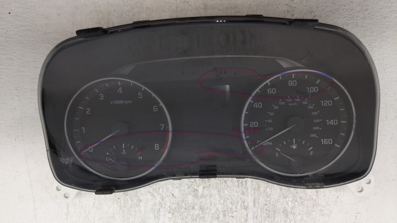 2017-2018 Hyundai Elantra Instrument Cluster Speedometer Gauges P/N:94001-F3010 Fits 2017 2018 OEM Used Auto Parts - Oemusedautoparts1.com