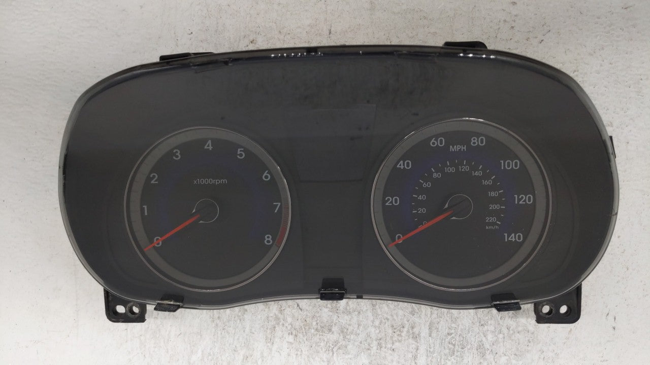 2012-2013 Hyundai Accent Instrument Cluster Speedometer Gauges P/N:94001-1R000 94001-1R020 Fits 2012 2013 OEM Used Auto Parts - Oemusedautoparts1.com