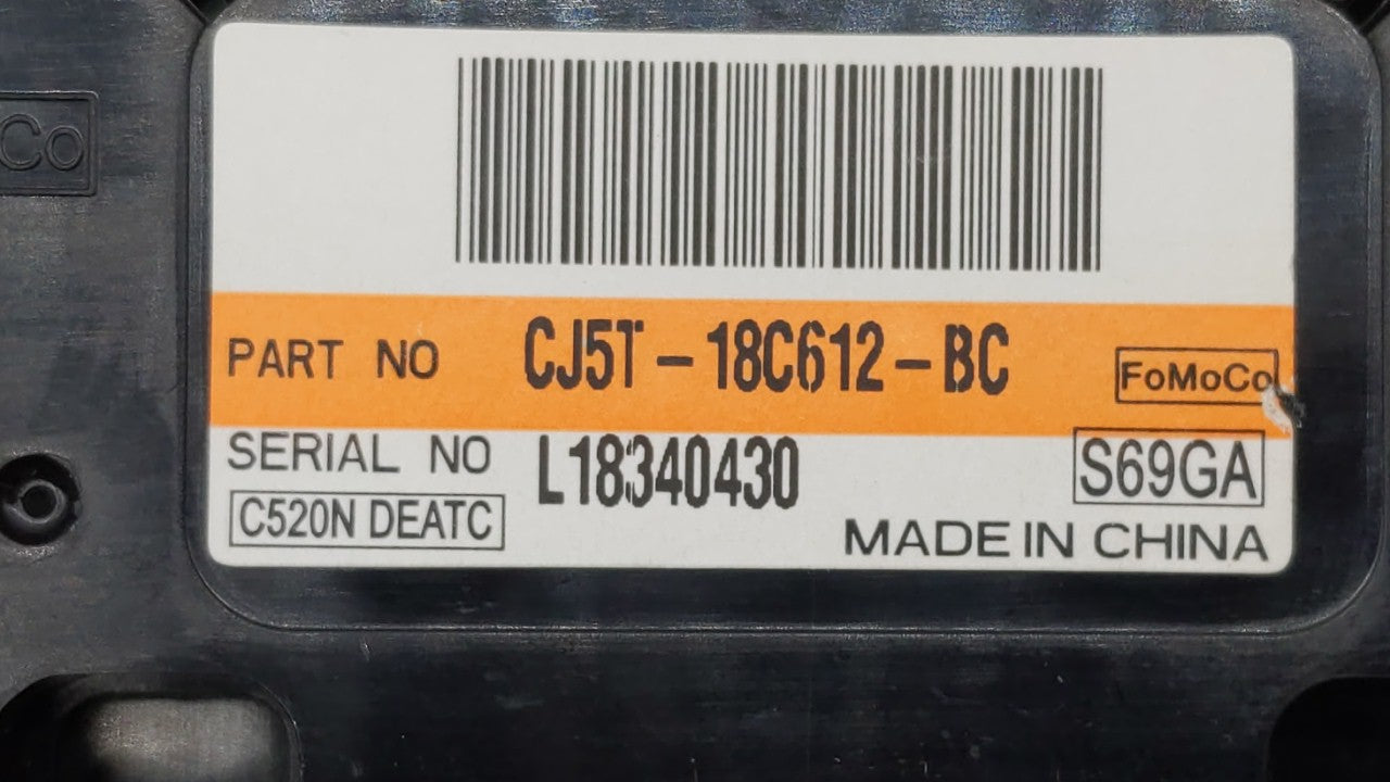 2013-2015 Ford Escape Climate Control Module Temperature AC/Heater Replacement P/N:CJ5T-18C612-BA CJ5T-18C612-BC Fits OEM Used Auto Parts - Oemusedautoparts1.com