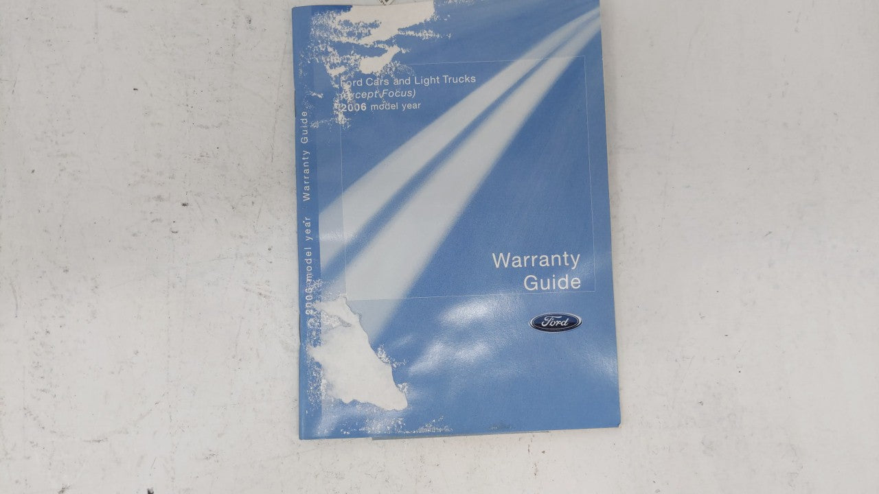 2006 Ford Fusion Owners Manual Book Guide OEM Used Auto Parts - Oemusedautoparts1.com