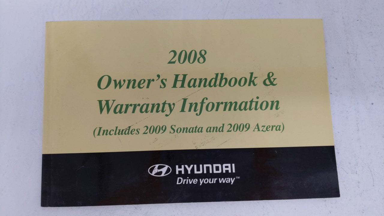 2008 Hyundai Sonata Owners Manual Book Guide OEM Used Auto Parts - Oemusedautoparts1.com
