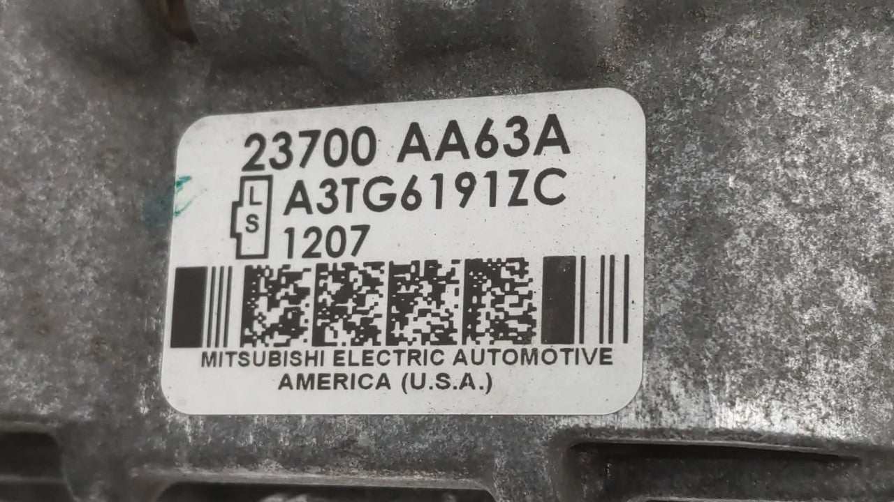 2010-2012 Subaru Legacy Alternator Replacement Generator Charging Assembly Engine OEM P/N:23700 AA63A 23700 AA63B Fits OEM Used Auto Parts - Oemusedautoparts1.com