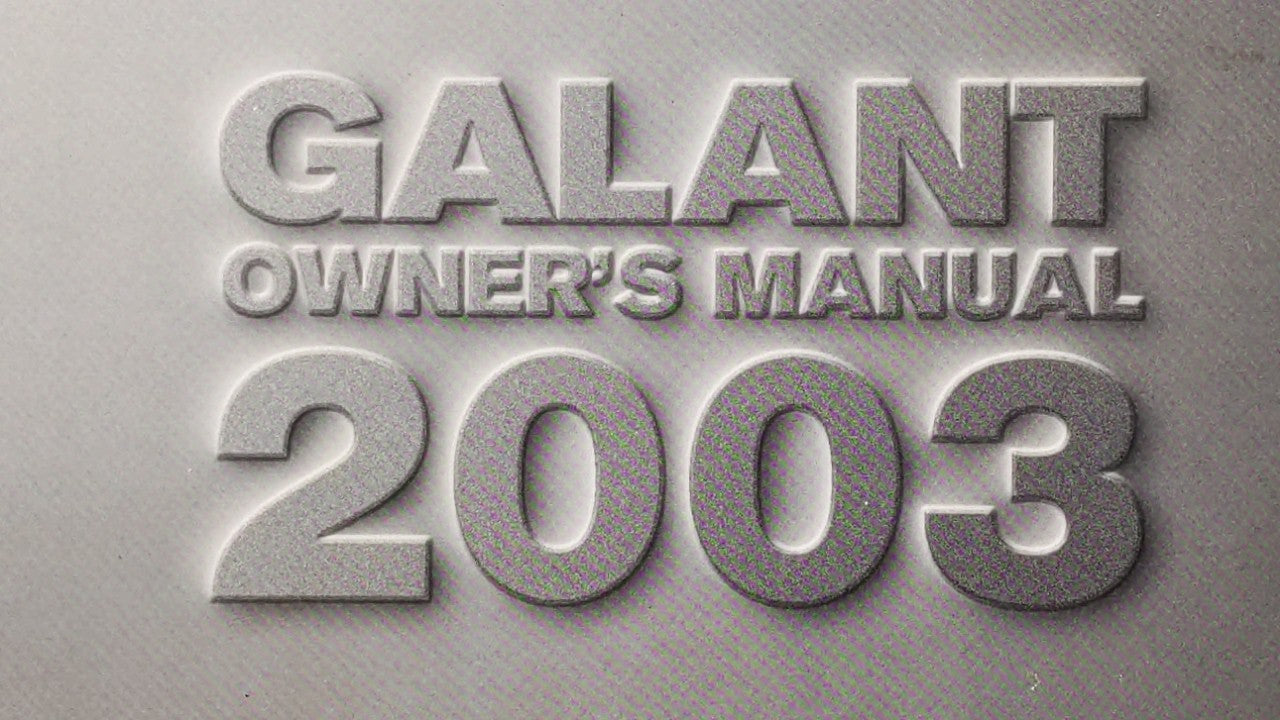 2003 Mitsubishi Galant Owners Manual Book Guide OEM Used Auto Parts - Oemusedautoparts1.com
