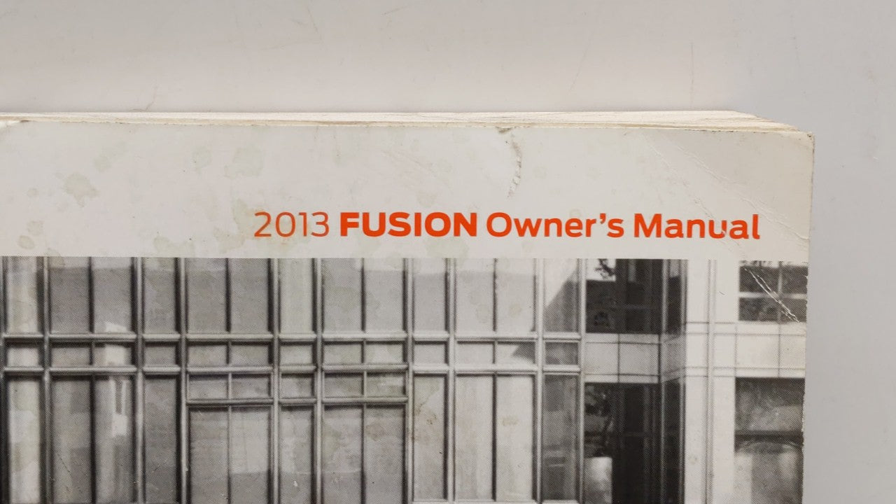 2013 Ford Fusion Owners Manual Book Guide OEM Used Auto Parts - Oemusedautoparts1.com