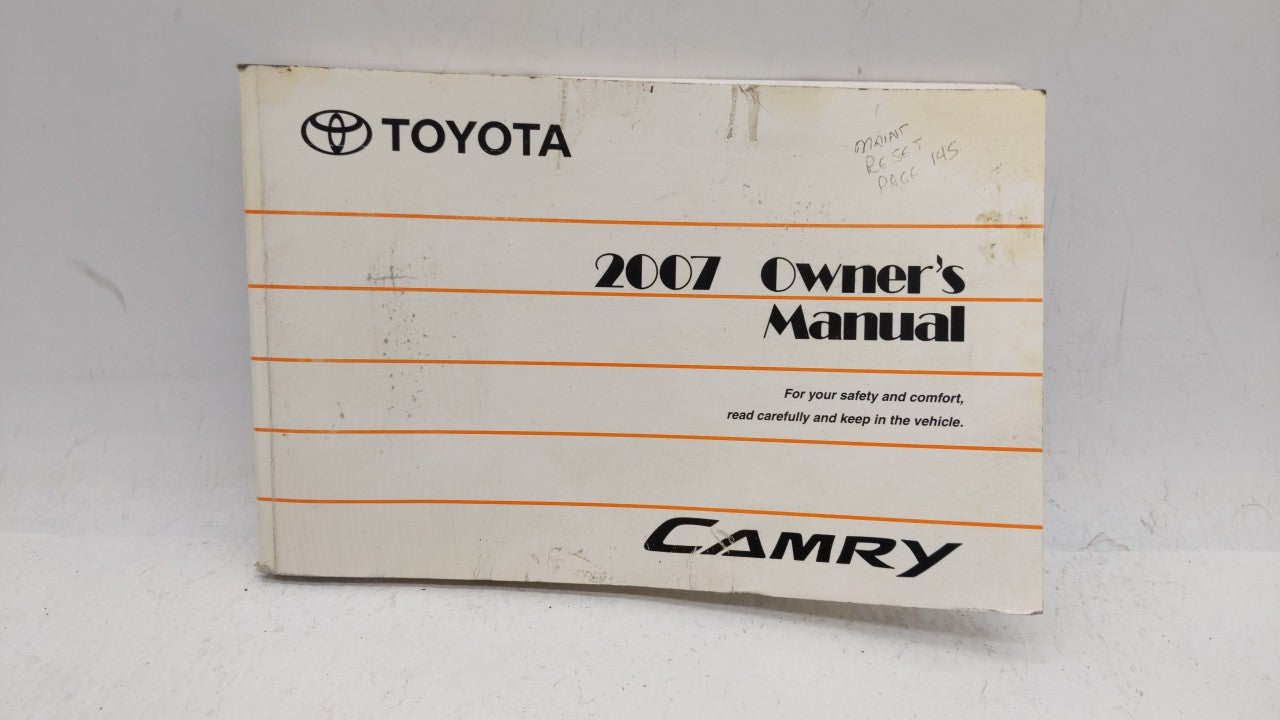 2007 Toyota Camry Owners Manual Book Guide OEM Used Auto Parts - Oemusedautoparts1.com