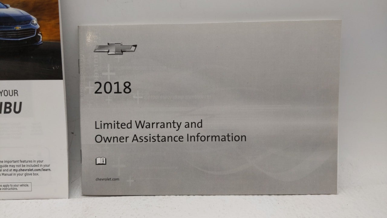 2018 Chevrolet Malibu Owners Manual Book Guide OEM Used Auto Parts - Oemusedautoparts1.com