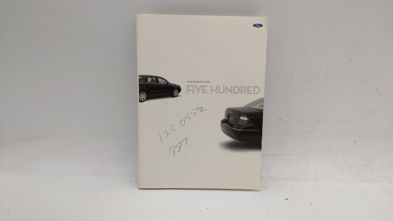 2005 Ford Five Hundred Owners Manual Book Guide OEM Used Auto Parts - Oemusedautoparts1.com