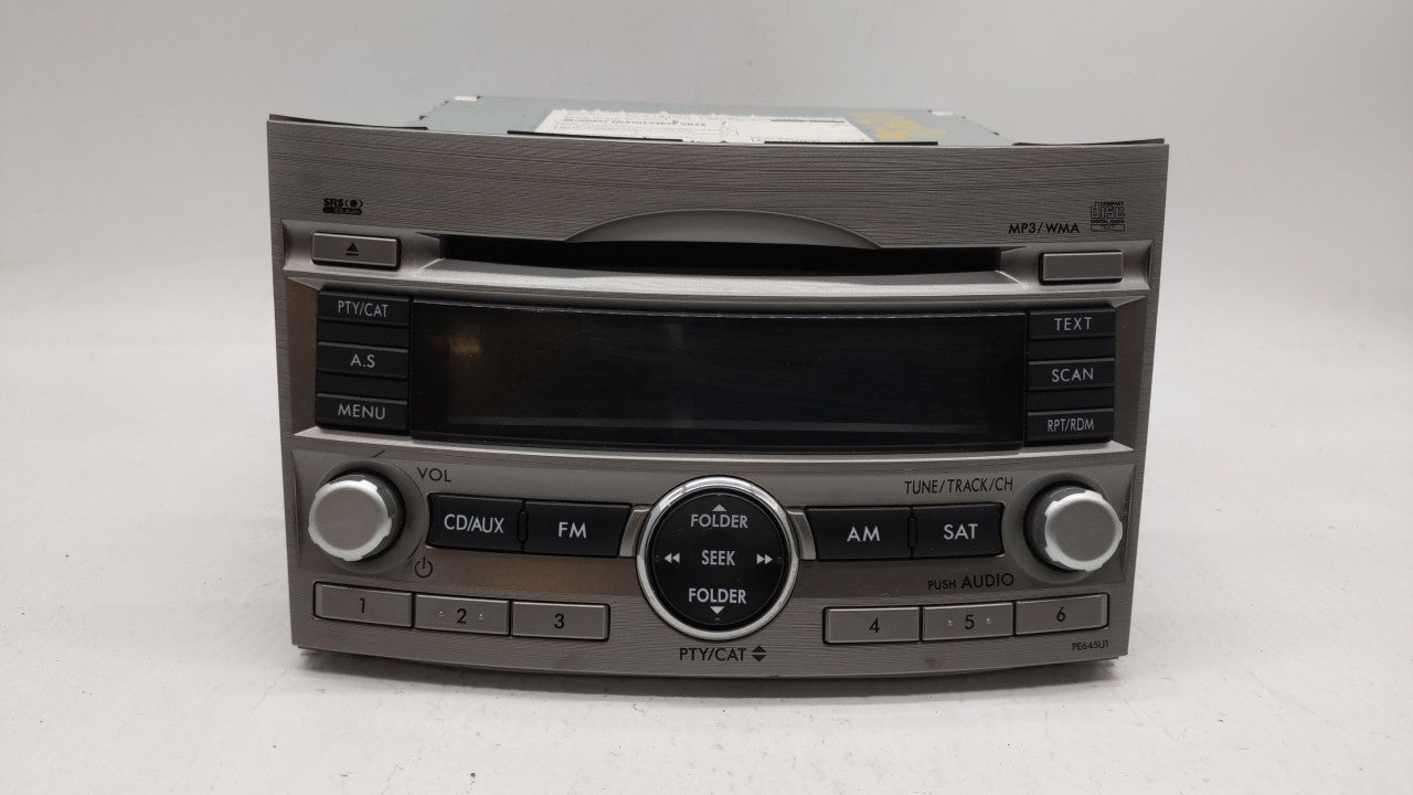 2010-2012 Subaru Legacy Radio AM FM Cd Player Receiver Replacement P/N:86201AJ64A Fits 2010 2011 2012 OEM Used Auto Parts - Oemusedautoparts1.com