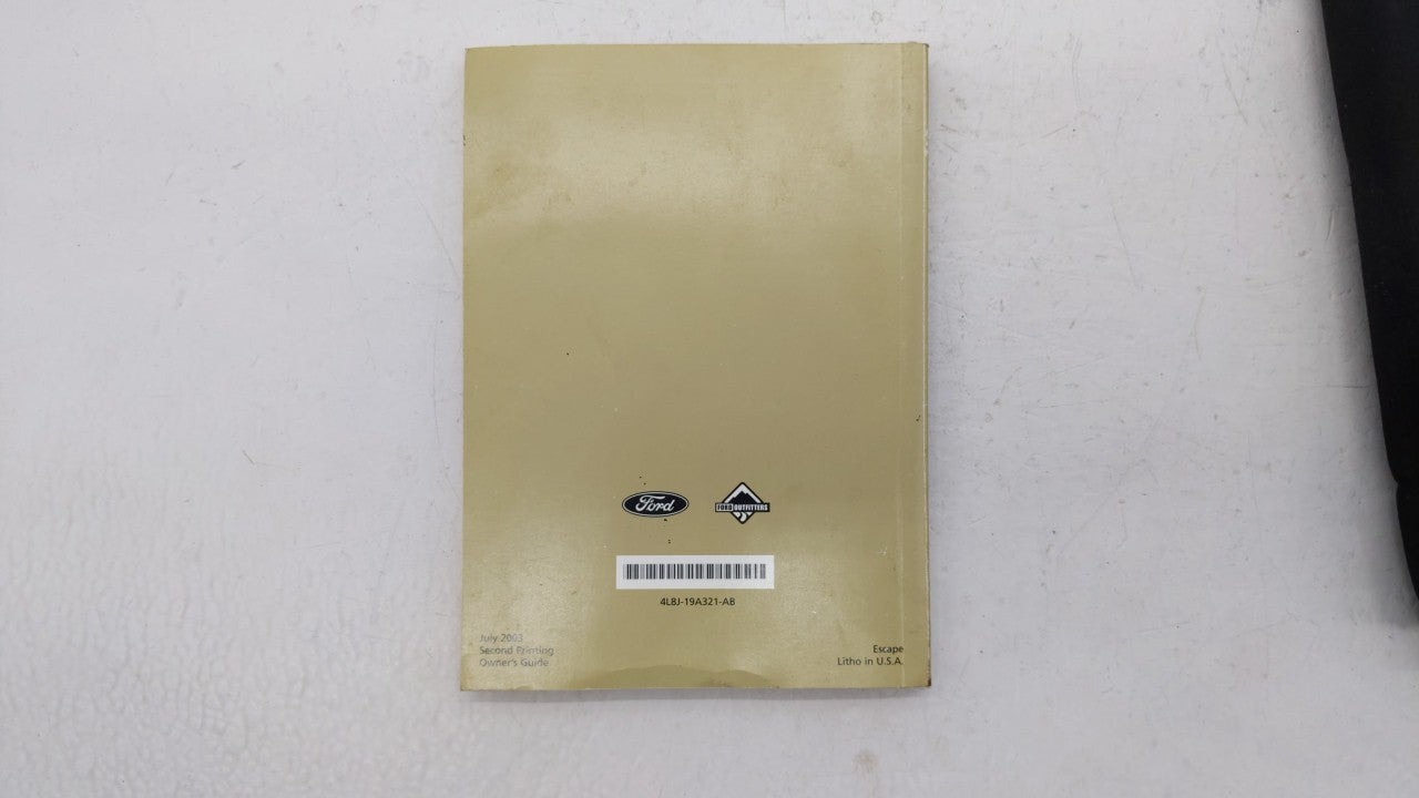 2004 Ford Escape Owners Manual Book Guide OEM Used Auto Parts - Oemusedautoparts1.com