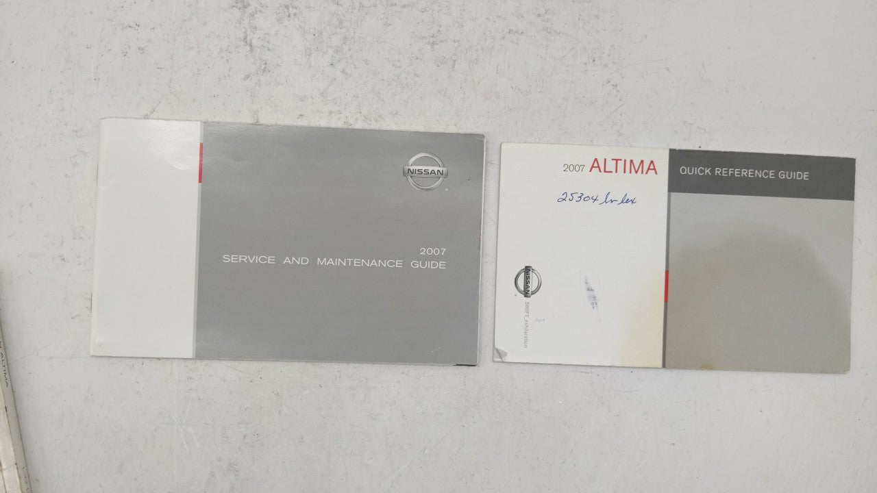 2007 Nissan Altima Owners Manual Book Guide OEM Used Auto Parts - Oemusedautoparts1.com