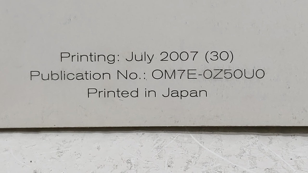 2007 Nissan Murano Owners Manual Book Guide OEM Used Auto Parts - Oemusedautoparts1.com