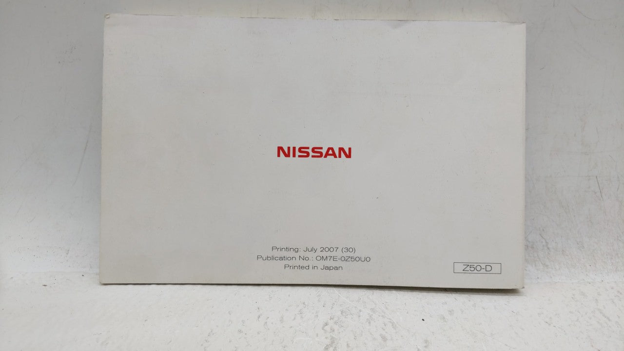 2007 Nissan Murano Owners Manual Book Guide OEM Used Auto Parts - Oemusedautoparts1.com