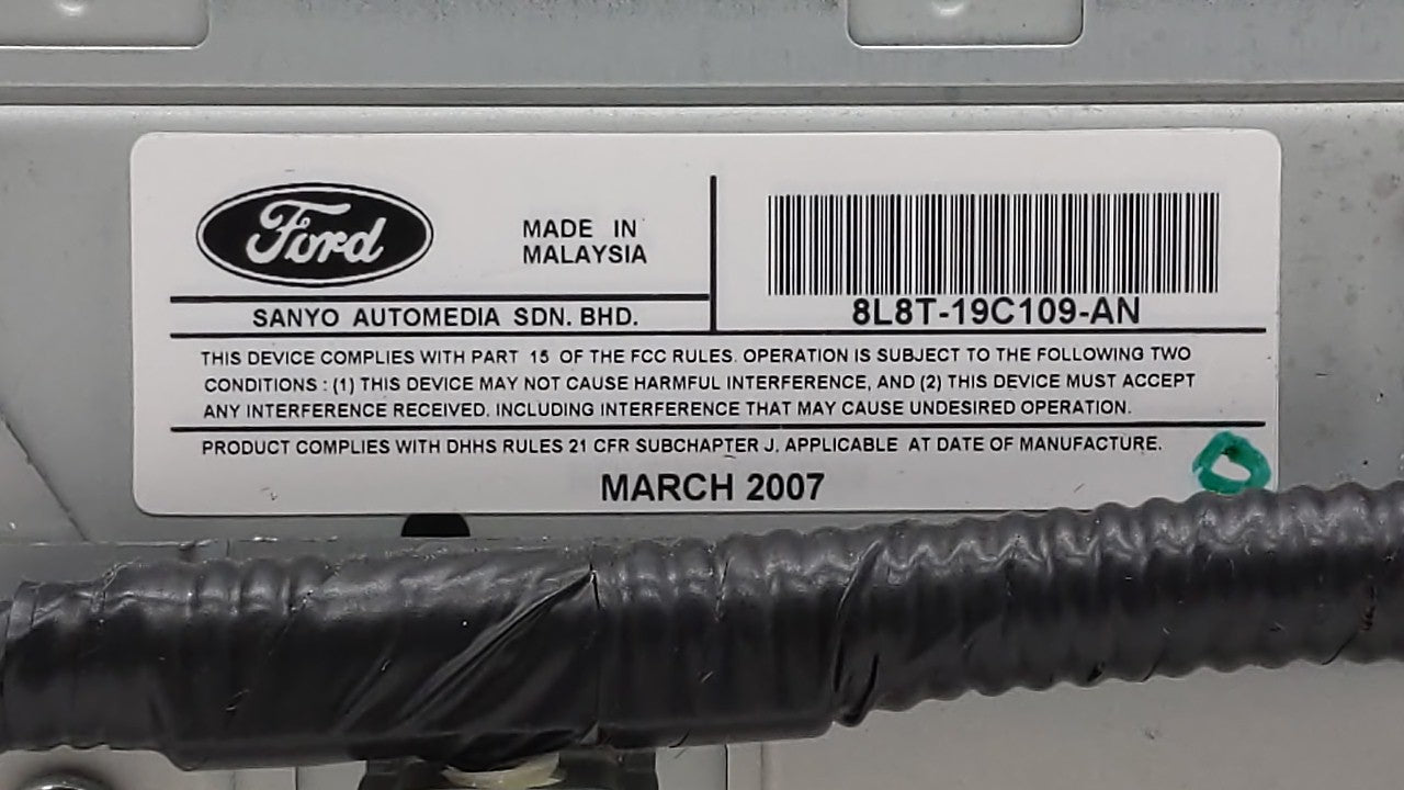 2008 Ford Escape Radio AM FM Cd Player Receiver Replacement P/N:8L8T-19C109-AM 8L8T-19C109-AL Fits OEM Used Auto Parts - Oemusedautoparts1.com