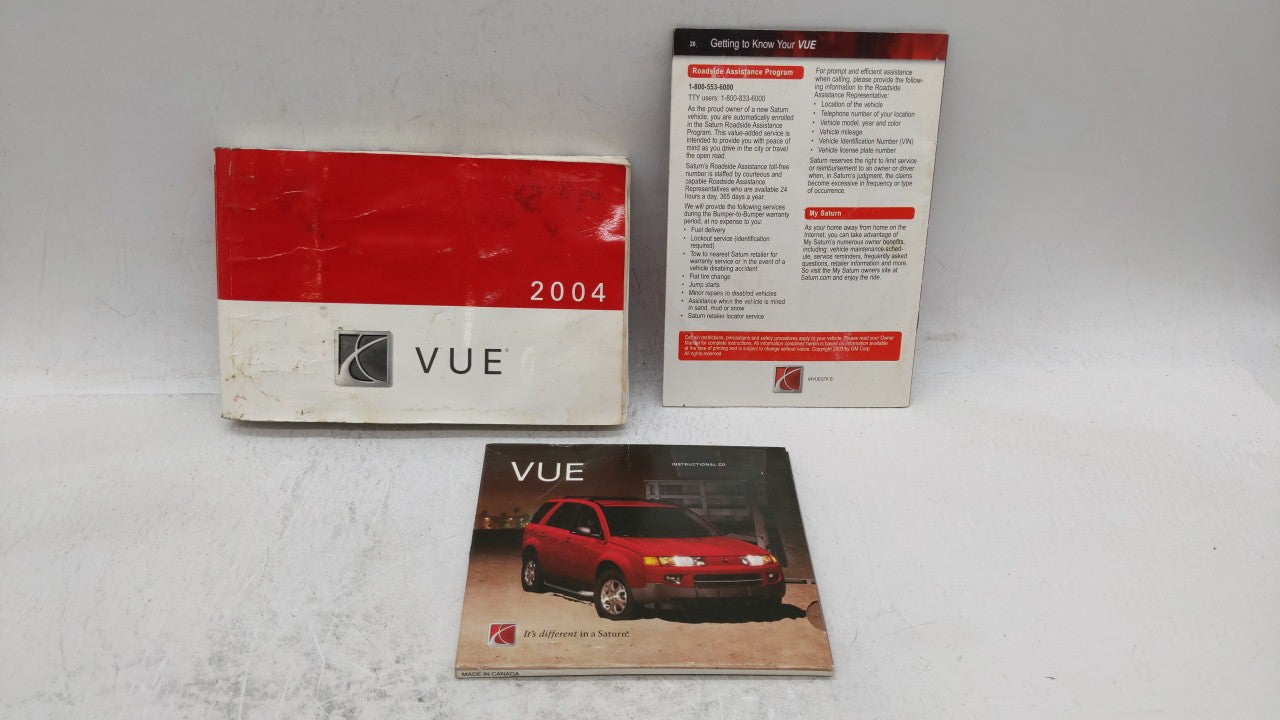 2004 Saturn Vue Owners Manual Book Guide OEM Used Auto Parts - Oemusedautoparts1.com