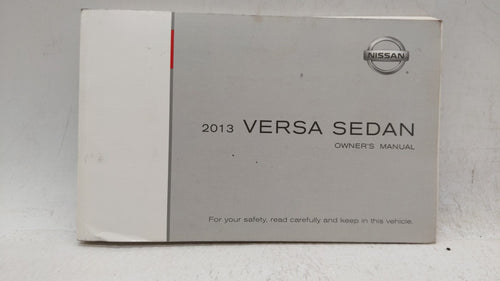 2013 Nissan Versa Owners Manual Book Guide OEM Used Auto Parts