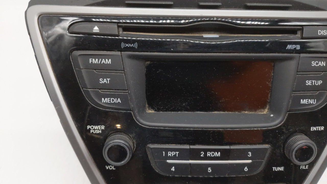 2014-2016 Hyundai Elantra Radio AM FM Cd Player Receiver Replacement P/N:961703X156GU 96170-3X156GU Fits 2014 2015 2016 OEM Used Auto Parts - Oemusedautoparts1.com