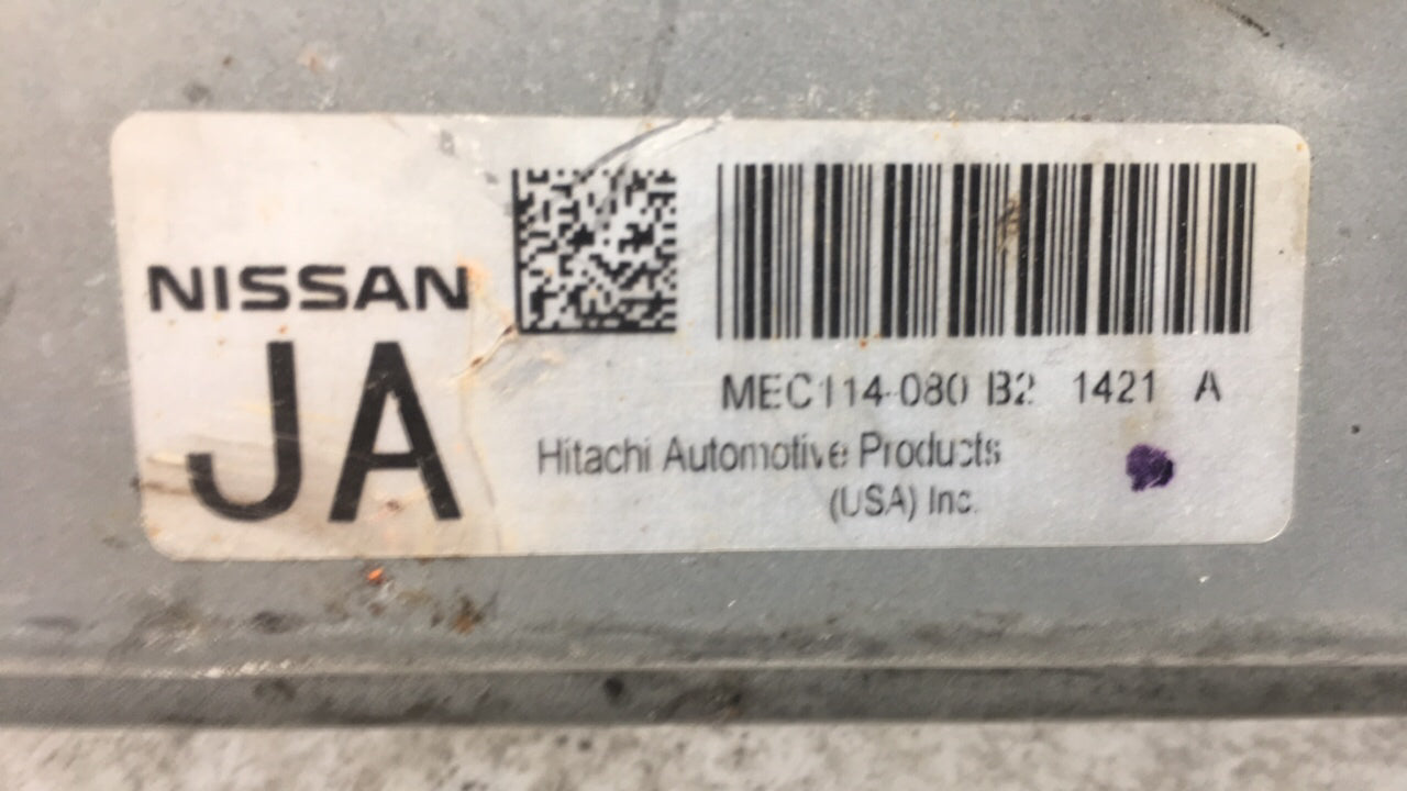 2011 Altima Nissan PCM Engine Computer ECU ECM PCU OEM P/N:MEC114-080 B2 Fits OEM Used Auto Parts - Oemusedautoparts1.com