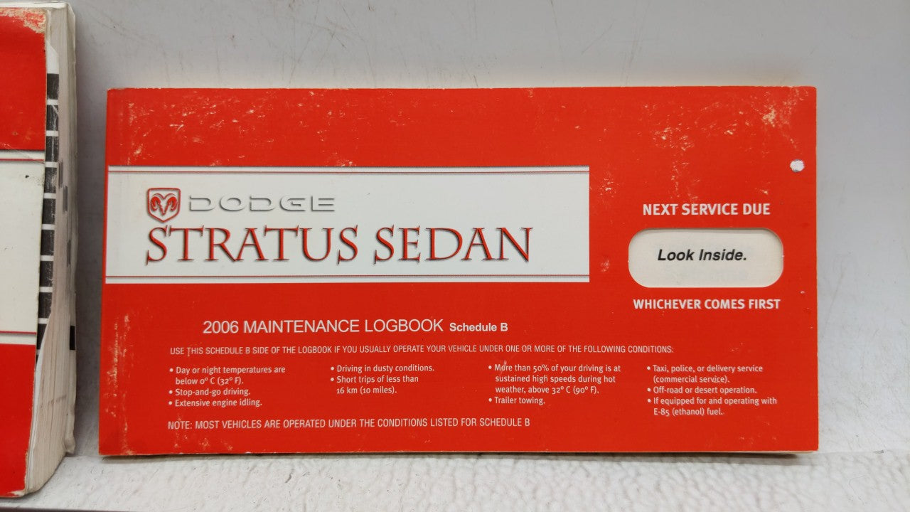 2006 Dodge Stratus Owners Manual Book Guide OEM Used Auto Parts - Oemusedautoparts1.com