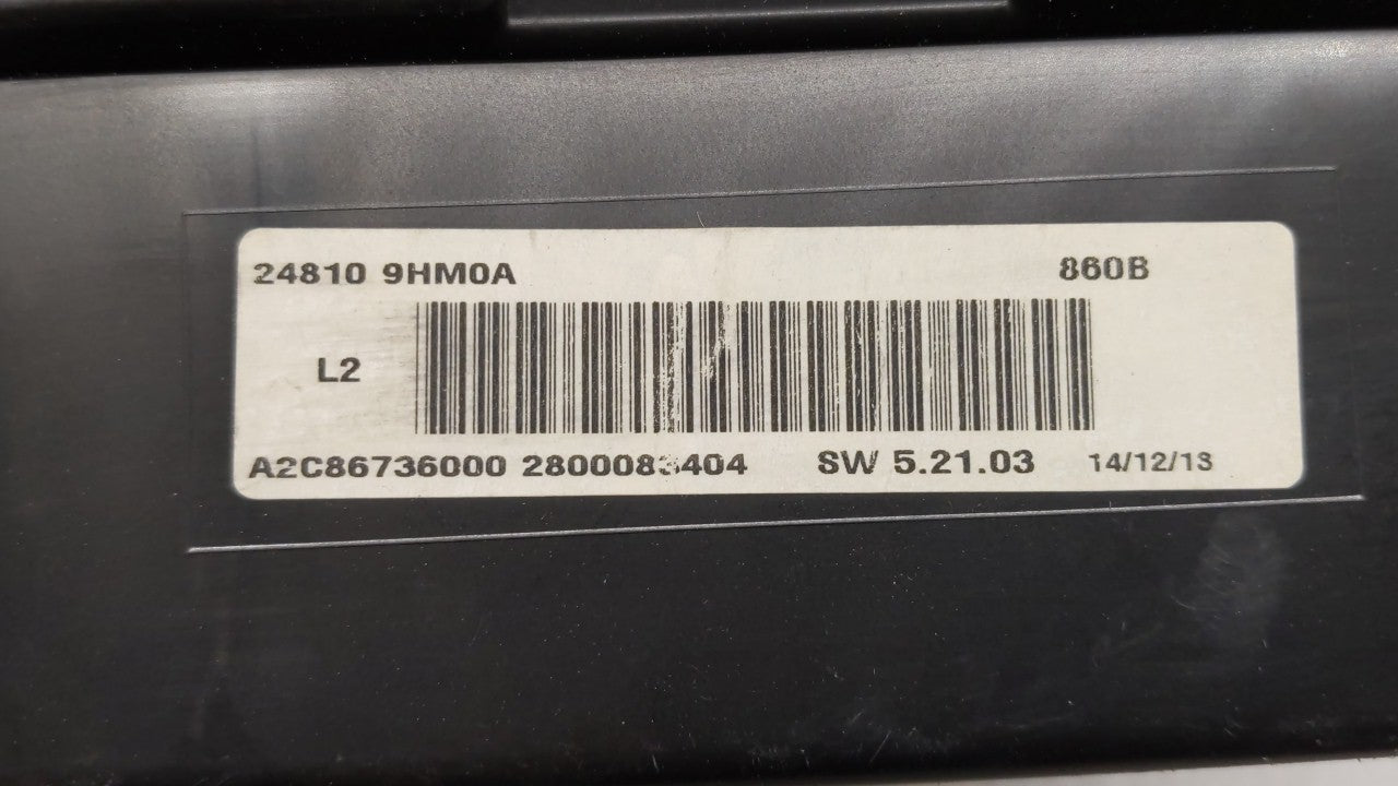 2014 Nissan Altima Instrument Cluster Speedometer Gauges P/N:24810 9HM0A Fits OEM Used Auto Parts - Oemusedautoparts1.com