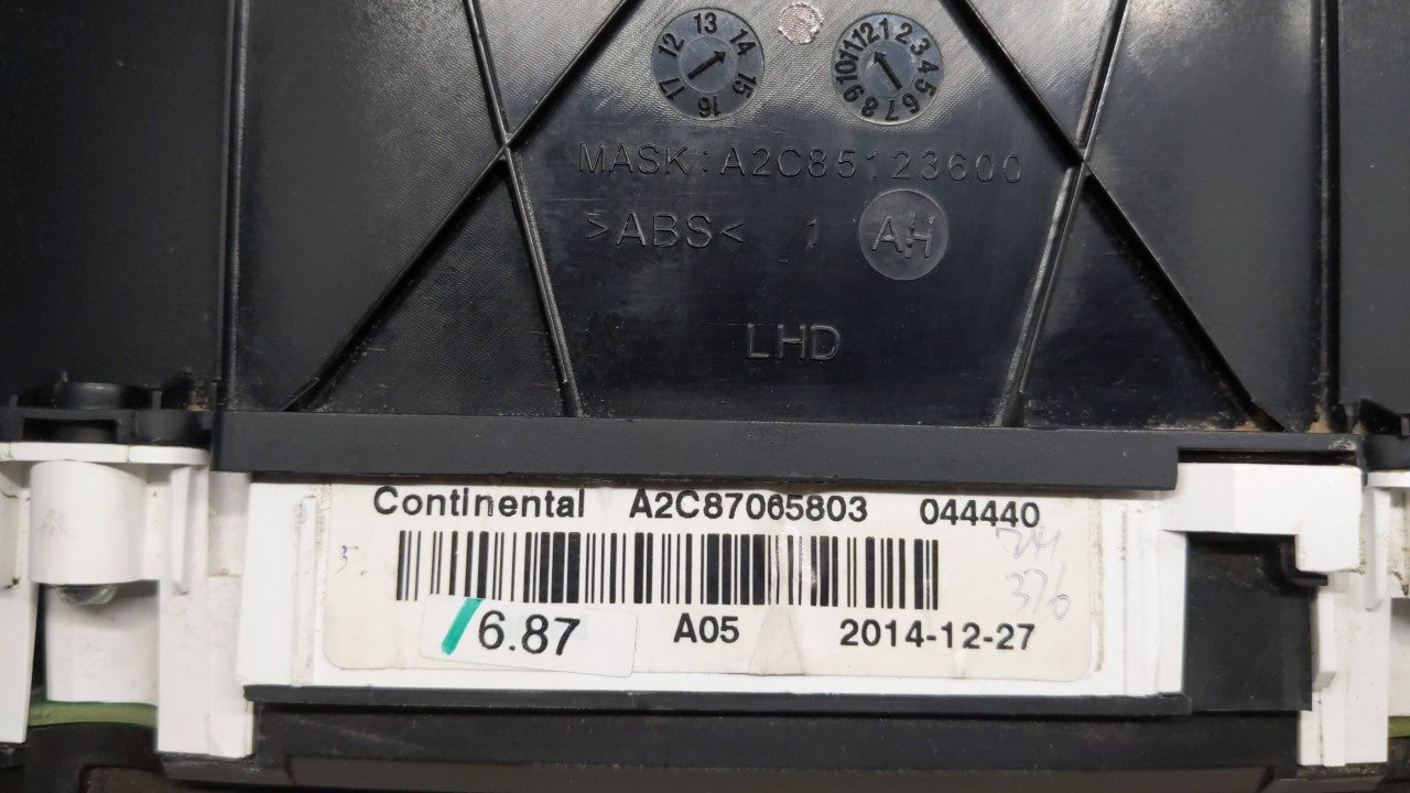 2015 Subaru Legacy Instrument Cluster Speedometer Gauges P/N:85003AL00A Fits OEM Used Auto Parts - Oemusedautoparts1.com