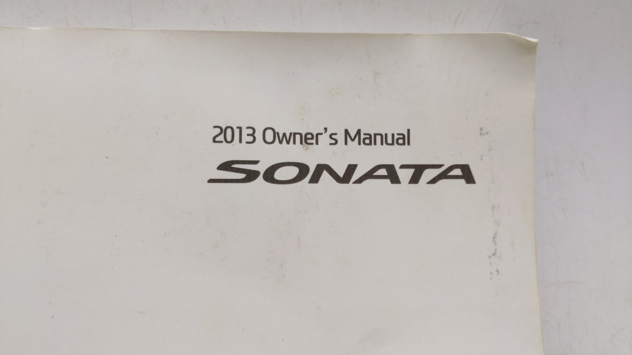 2013 Hyundai Sonata Owners Manual Book Guide OEM Used Auto Parts - Oemusedautoparts1.com