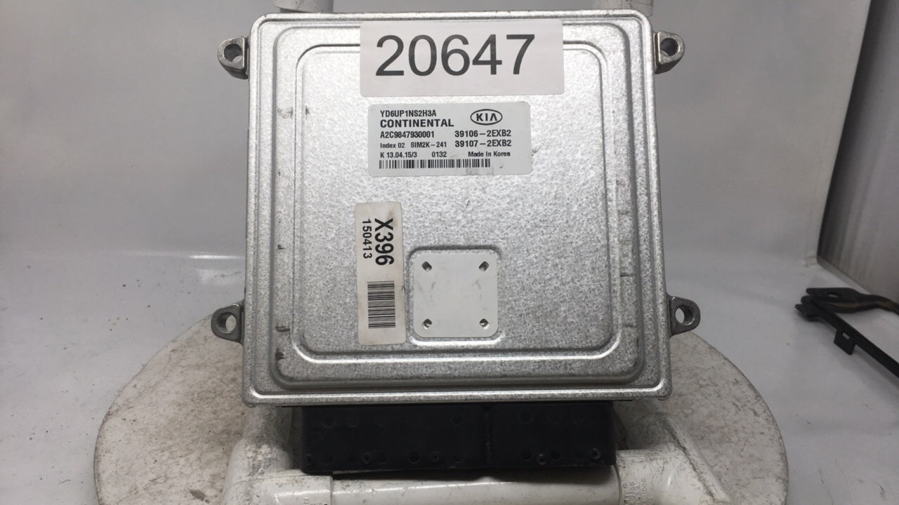 2016 Forte Kia PCM Engine Computer ECU ECM PCU OEM P/N:39106-2EXB2 Fits OEM Used Auto Parts - Oemusedautoparts1.com