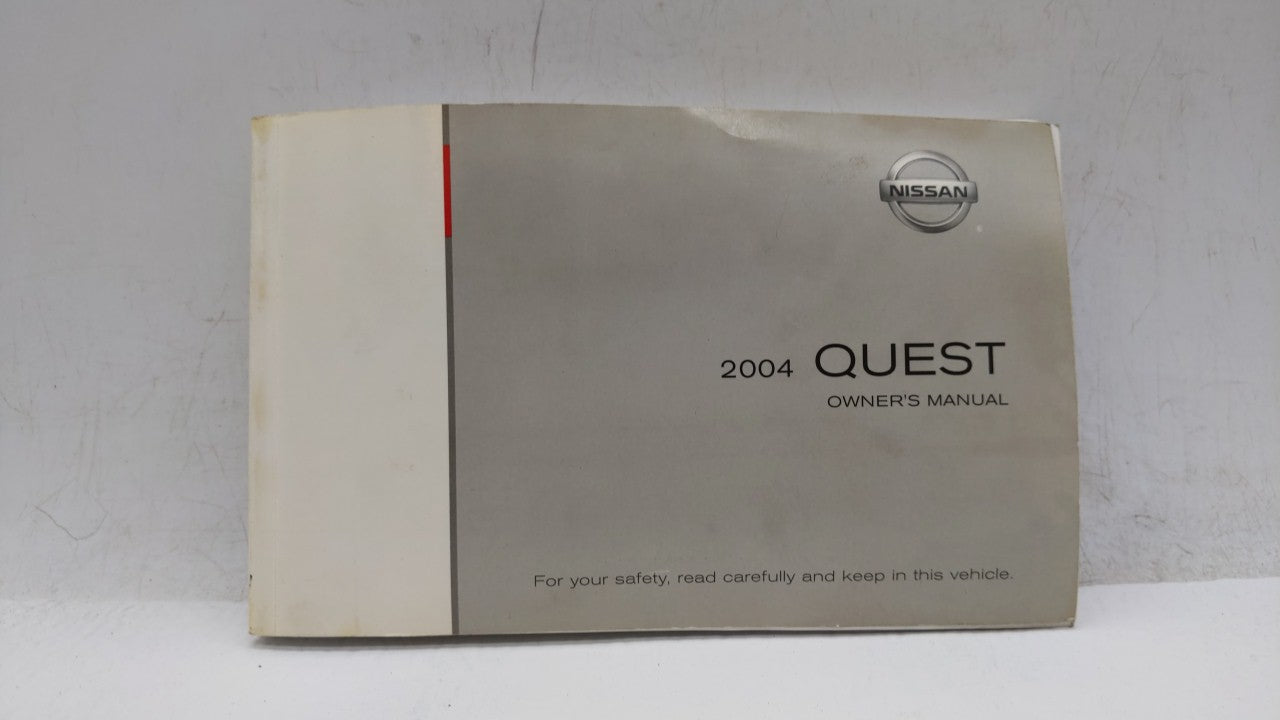 2004 Nissan Quest Owners Manual Book Guide OEM Used Auto Parts - Oemusedautoparts1.com