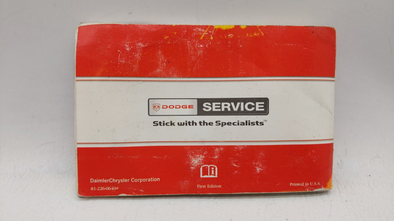 2006 Dodge Magnum Owners Manual Book Guide OEM Used Auto Parts - Oemusedautoparts1.com