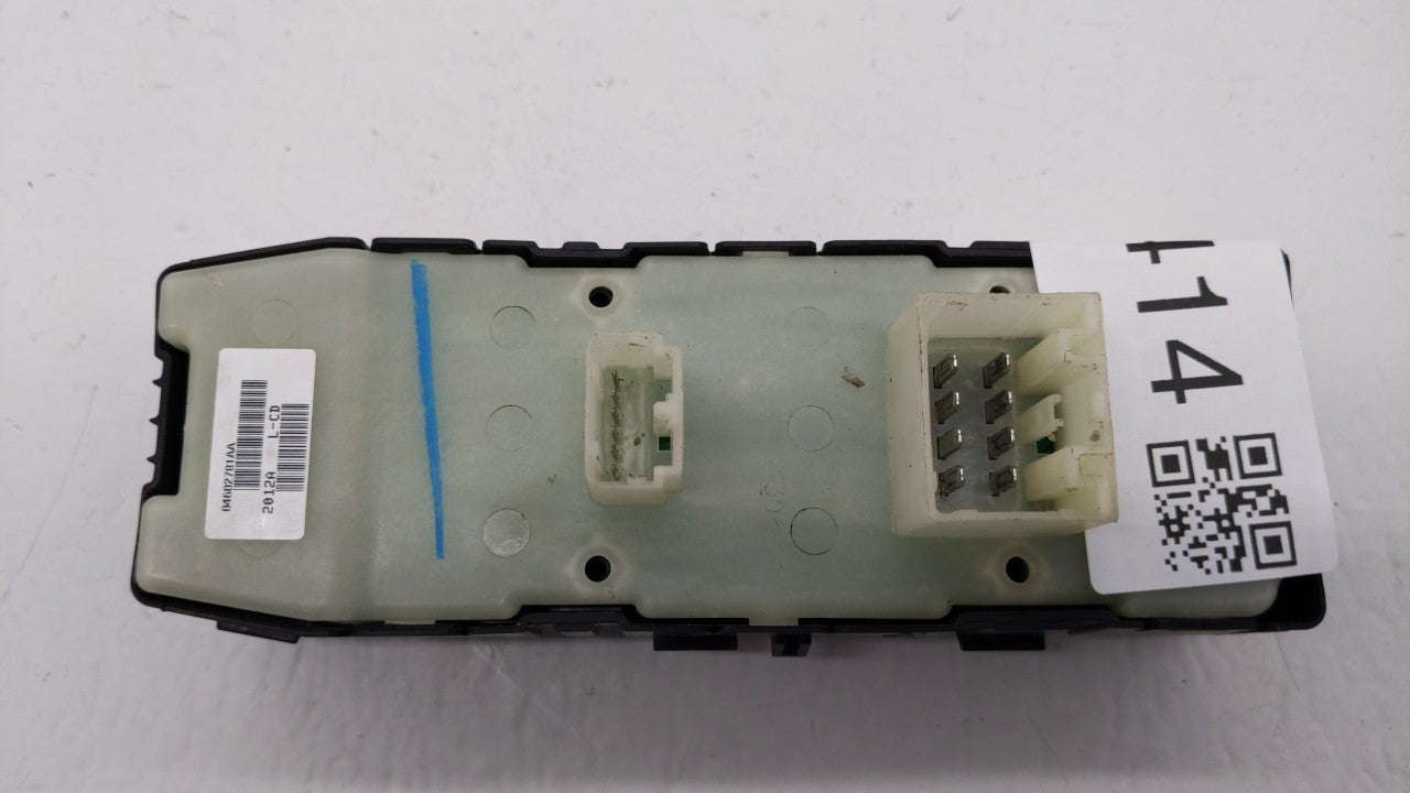 2008-2014 Dodge Avenger Master Power Window Switch Replacement Driver Side Left P/N:04602781AA 56040694AD Fits OEM Used Auto Parts - Oemusedautoparts1.com