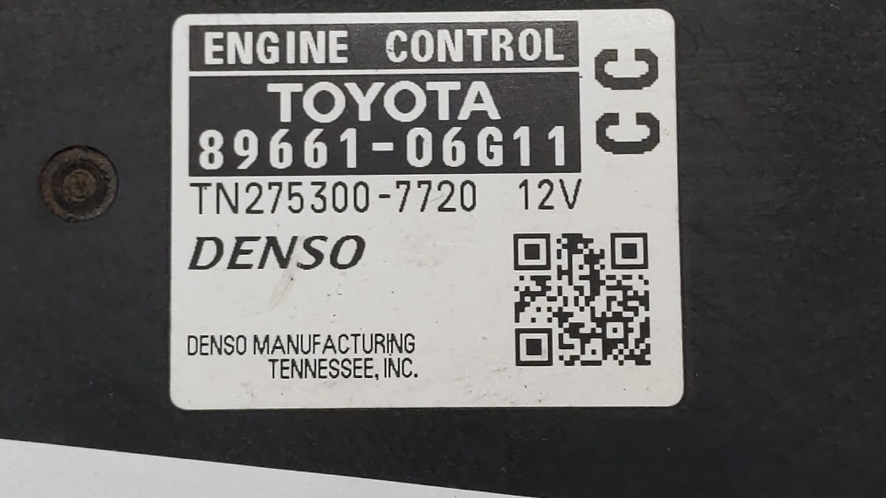 2008-2009 Toyota Camry PCM Engine Computer ECU ECM PCU OEM P/N:89661-06G10 89661-06G11 Fits 2008 2009 OEM Used Auto Parts - Oemusedautoparts1.com