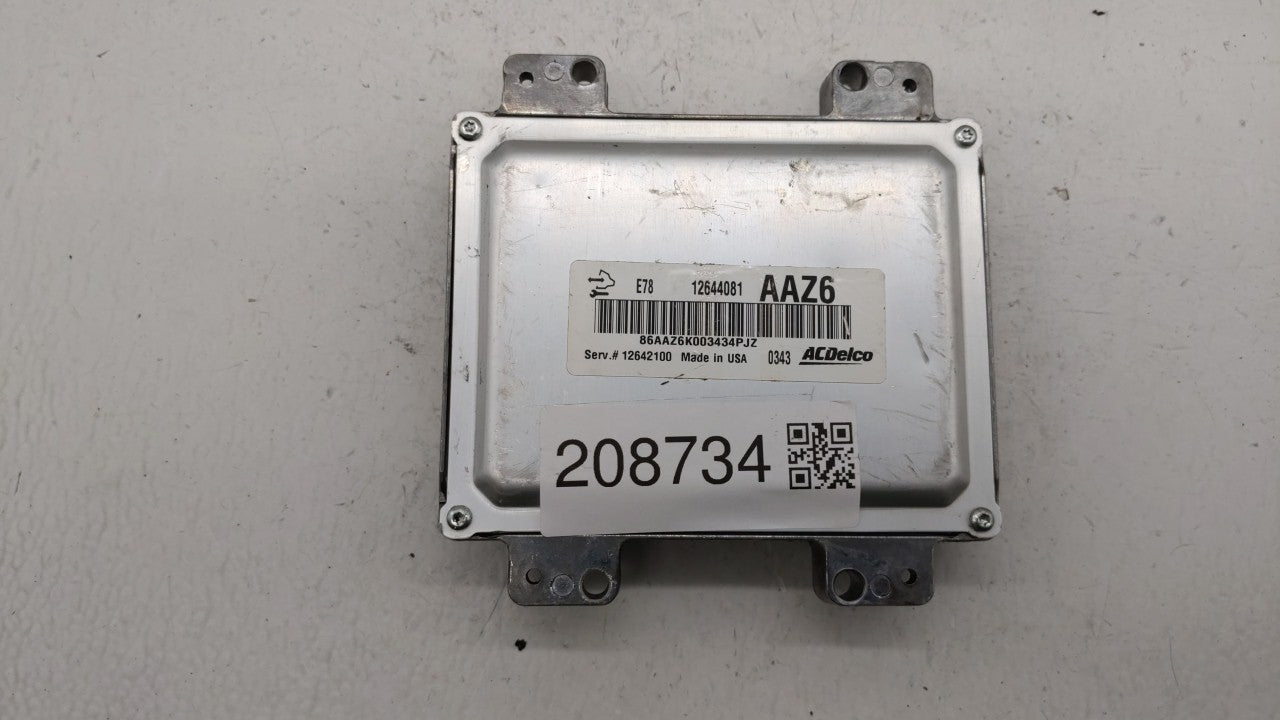 2011 Chevrolet Cruze PCM Engine Computer ECU ECM PCU OEM P/N:12642100 12645606 Fits OEM Used Auto Parts - Oemusedautoparts1.com