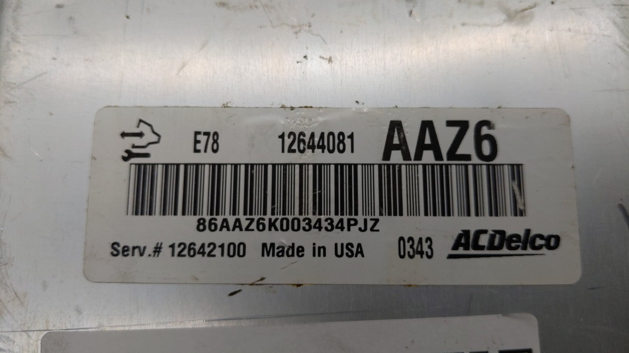 2011 Chevrolet Cruze PCM Engine Computer ECU ECM PCU OEM P/N:12642100 12645606 Fits OEM Used Auto Parts - Oemusedautoparts1.com