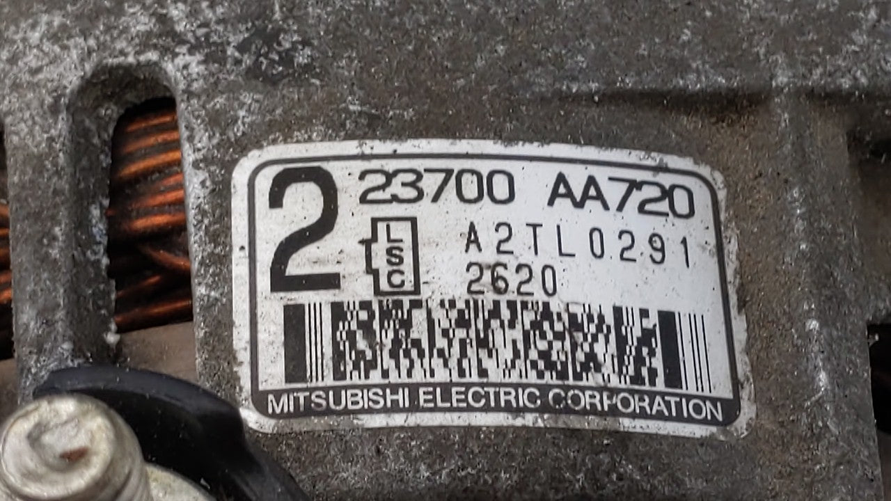 2012-2014 Subaru Impreza Alternator Replacement Generator Charging Assembly Engine OEM P/N:23700 AA720 Fits 2012 2013 2014 2015 OEM Used Auto Parts - Oemusedautoparts1.com