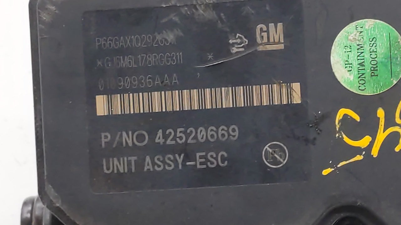 2017-2019 Buick Encore ABS Pump Control Module Replacement P/N:42643519 42520669 Fits 2017 2018 2019 OEM Used Auto Parts - Oemusedautoparts1.com