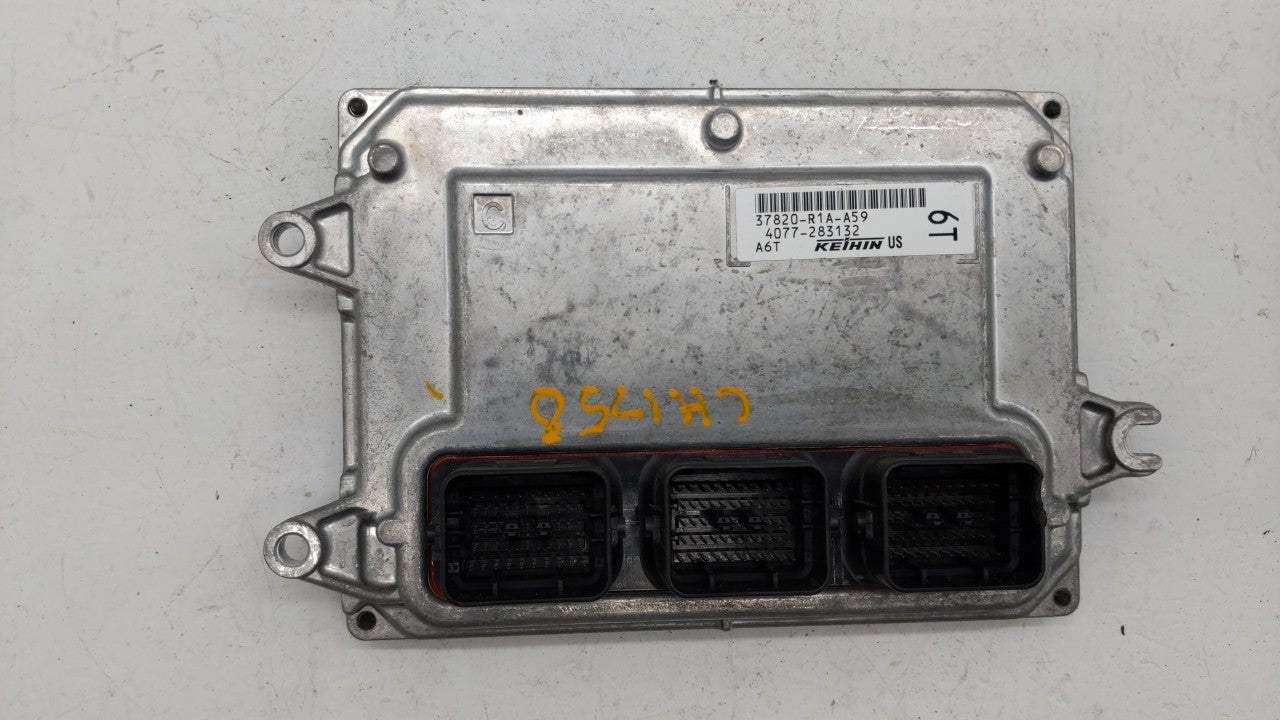 2012-2013 Honda Civic PCM Engine Computer ECU ECM PCU OEM P/N:37820-R1A-A56 37820-R1A-A59 Fits 2012 2013 OEM Used Auto Parts - Oemusedautoparts1.com