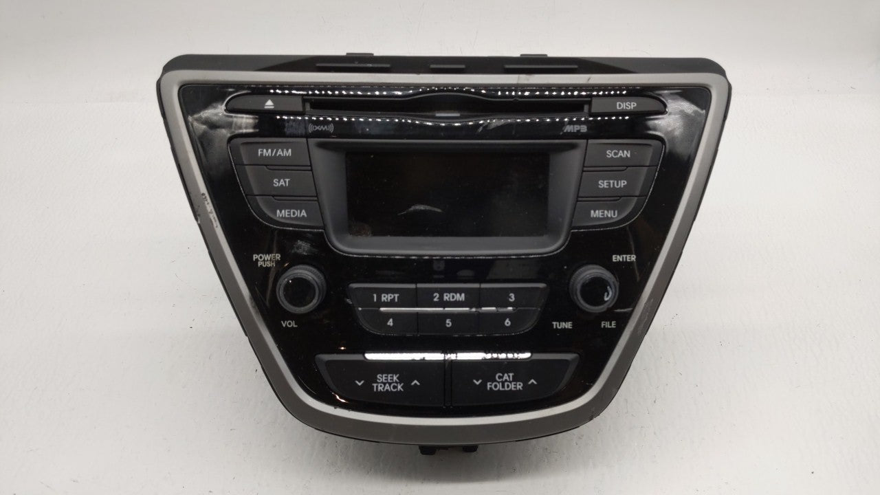 2014-2016 Hyundai Elantra Radio AM FM Cd Player Receiver Replacement P/N:961703X156GU 96170-3X156GU Fits 2014 2015 2016 OEM Used Auto Parts - Oemusedautoparts1.com