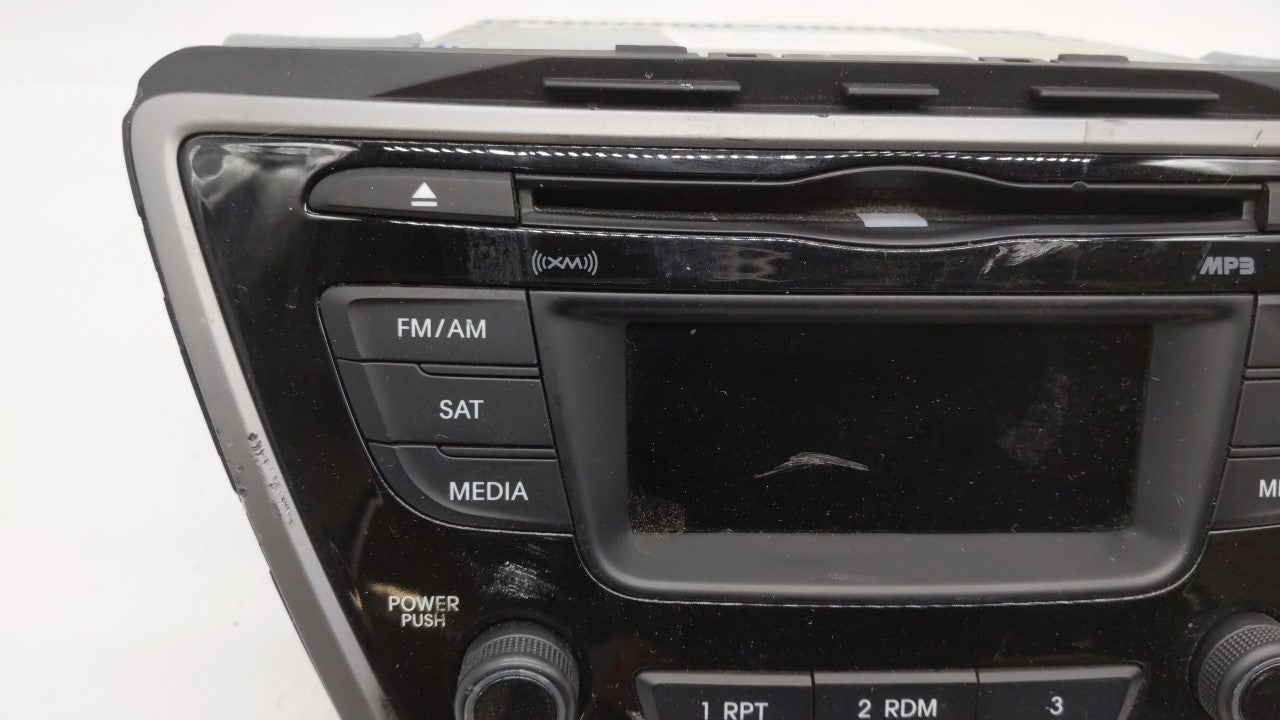 2014-2016 Hyundai Elantra Radio AM FM Cd Player Receiver Replacement P/N:961703X156GU 96170-3X156GU Fits 2014 2015 2016 OEM Used Auto Parts - Oemusedautoparts1.com