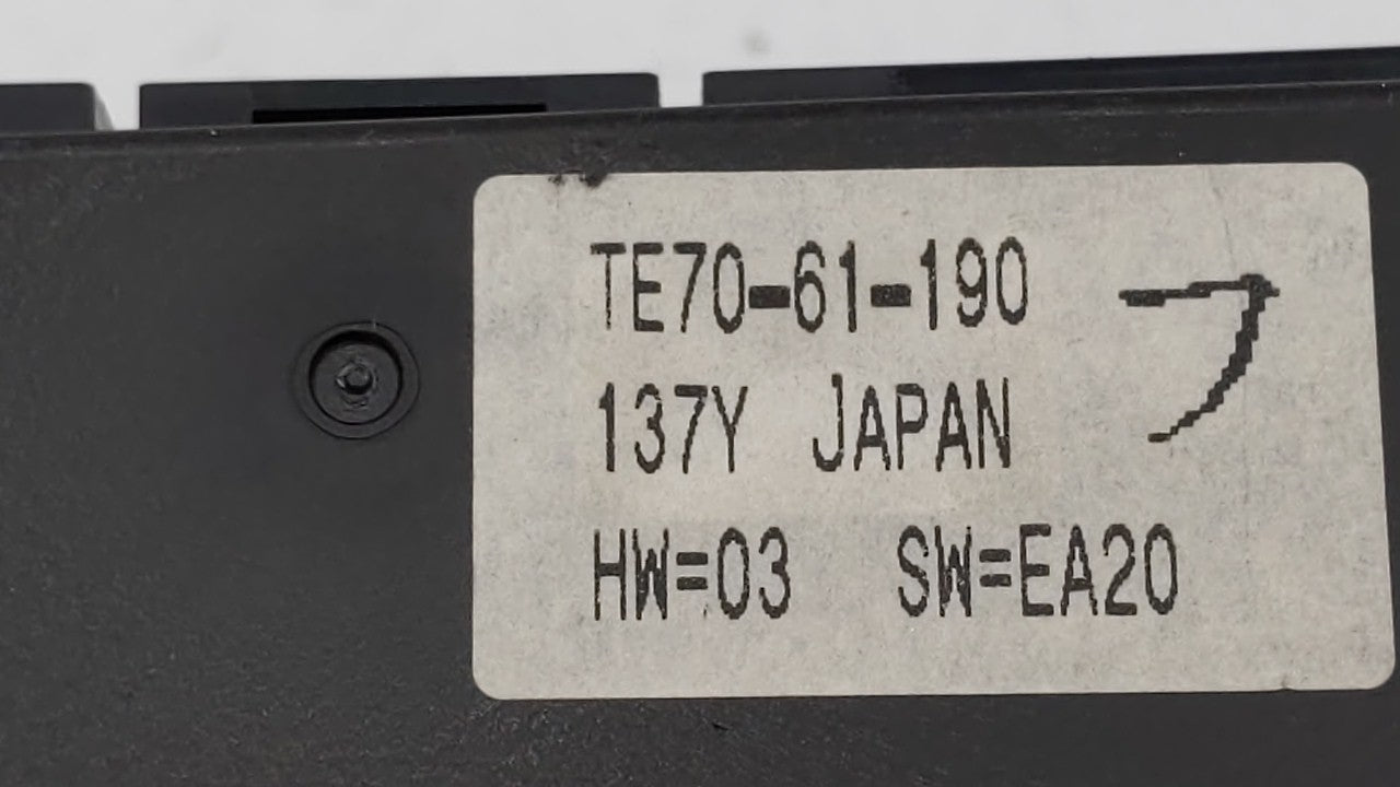 2010-2014 Mazda Cx-9 Climate Control Module Temperature AC/Heater Replacement P/N:TE70-61-190 Fits 2010 2011 2012 2013 2014 OEM Used Auto Parts - Oemusedautoparts1.com