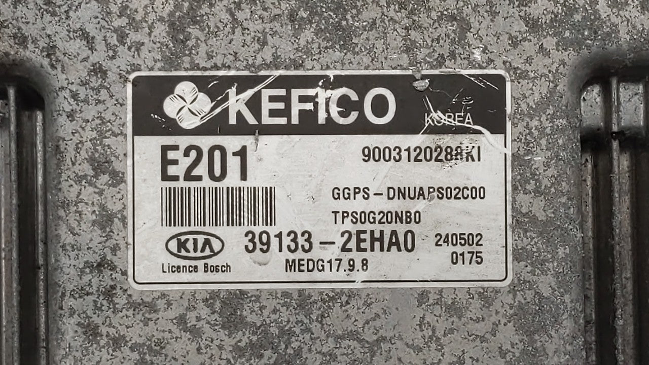 2014 Kia Soul PCM Engine Computer ECU ECM PCU OEM P/N:39131-2EHA0 39133-2EHA0 Fits OEM Used Auto Parts - Oemusedautoparts1.com