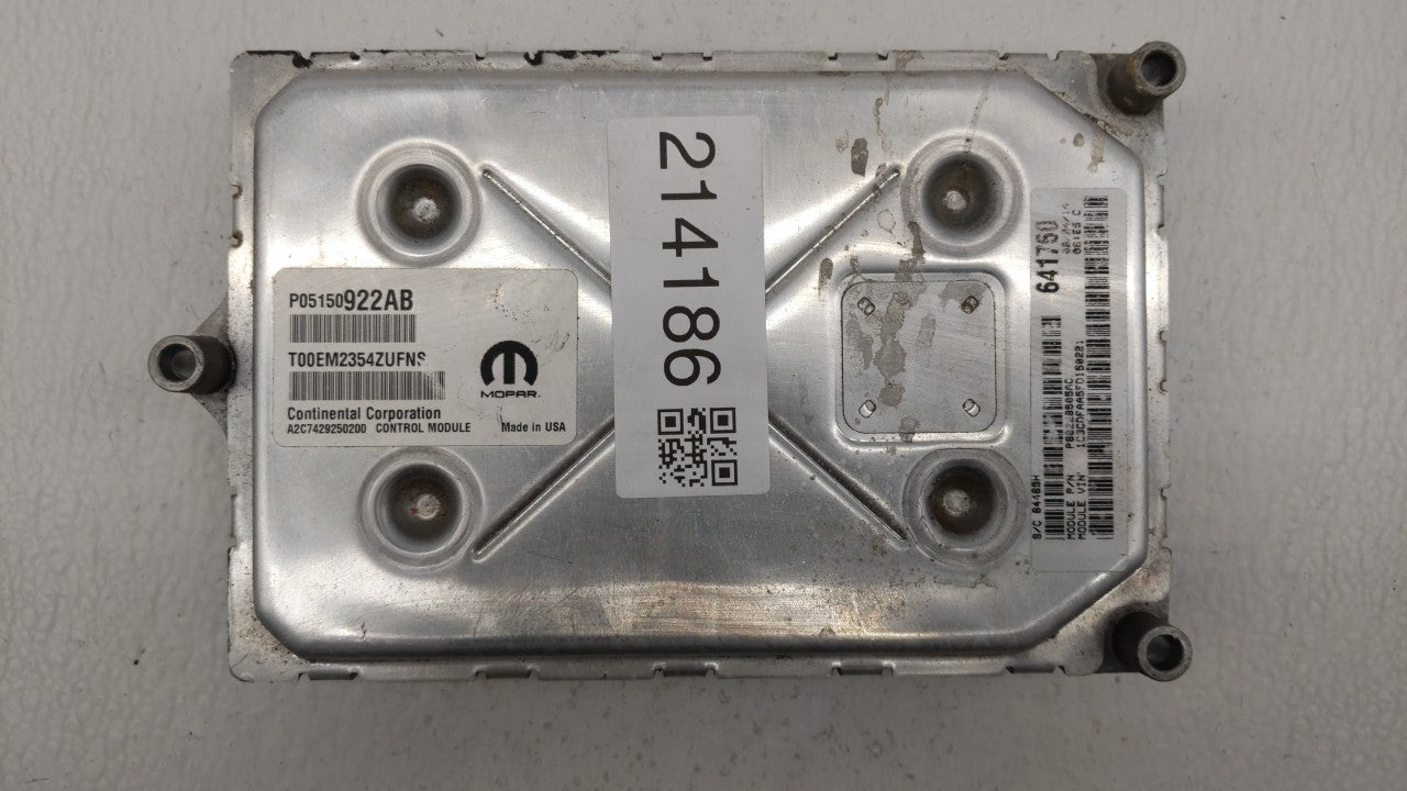 2014-2015 Dodge Dart PCM Engine Computer ECU ECM PCU OEM P/N:P05150780AC P05150922AB Fits 2014 2015 OEM Used Auto Parts - Oemusedautoparts1.com