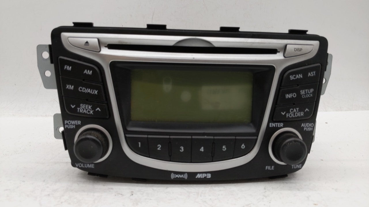 2012-2014 Hyundai Accent Radio AM FM Cd Player Receiver Replacement P/N:96170-1R1004X 96560-B2410CA Fits 2012 2013 2014 OEM Used Auto Parts - Oemusedautoparts1.com