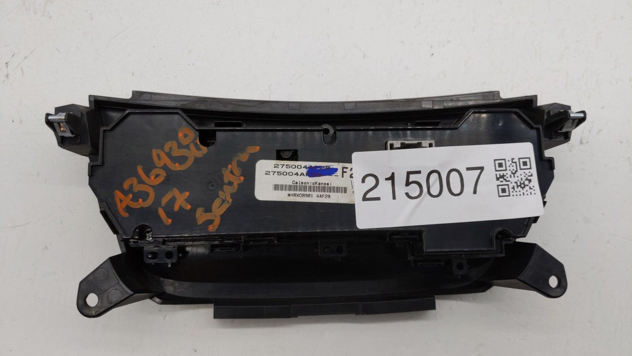 2017-2019 Nissan Sentra Climate Control Module Temperature AC/Heater Replacement P/N:275004AF2B 830887 41266 Fits 2017 2018 2019 OEM Used Auto Parts - Oemusedautoparts1.com
