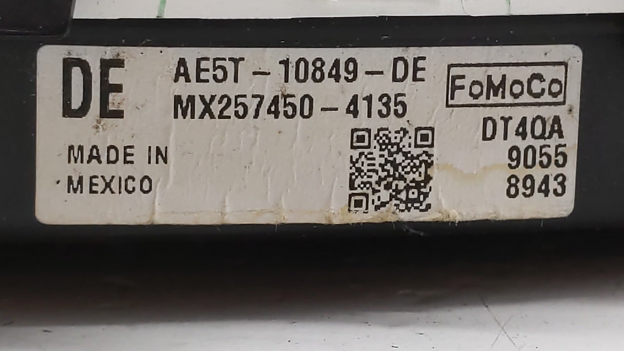 2010 Ford Fusion Instrument Cluster Speedometer Gauges P/N:AE5T-10849-DE Fits OEM Used Auto Parts - Oemusedautoparts1.com