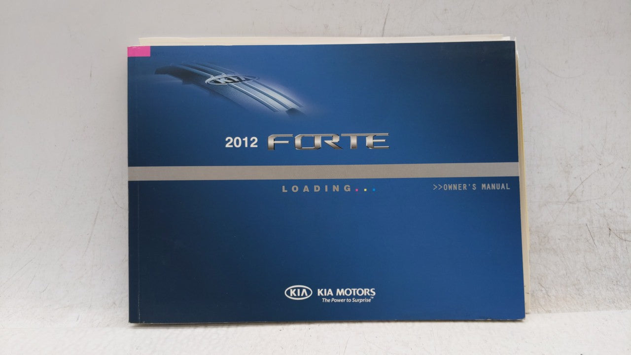 2012 Kia Forte Owners Manual Book Guide OEM Used Auto Parts - Oemusedautoparts1.com