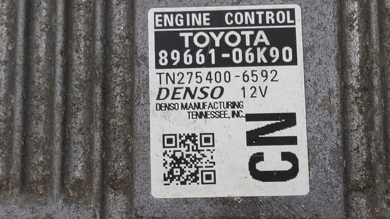 2012-2013 Toyota Camry PCM Engine Computer ECU ECM PCU OEM P/N:89661-06K90 89661-06K92 Fits 2012 2013 OEM Used Auto Parts - Oemusedautoparts1.com